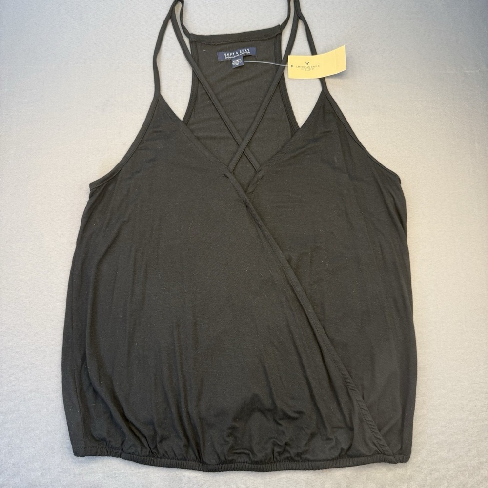NEW! American Eagle Women's Strappy Soft And Sexy Tank Top Black Size Medium